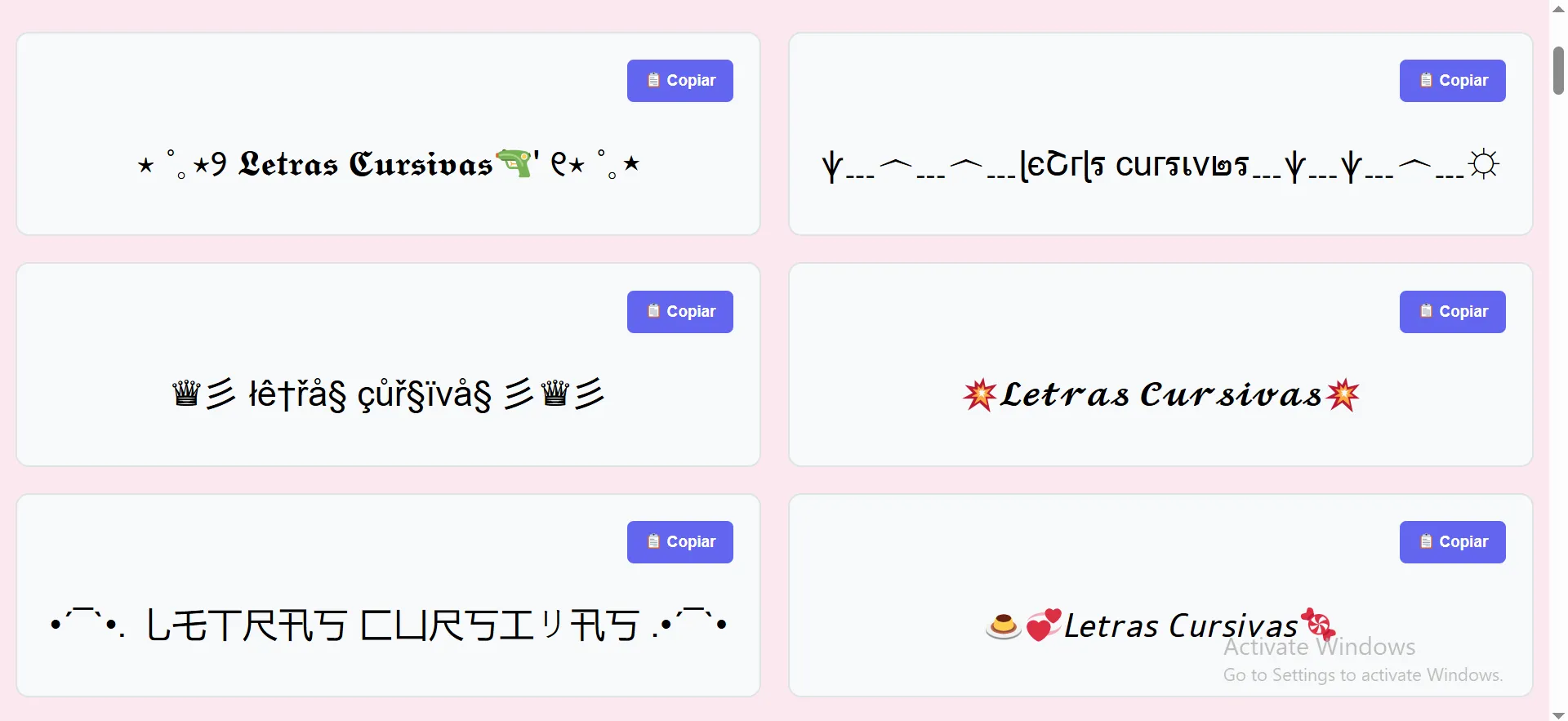 Letras Cursivas