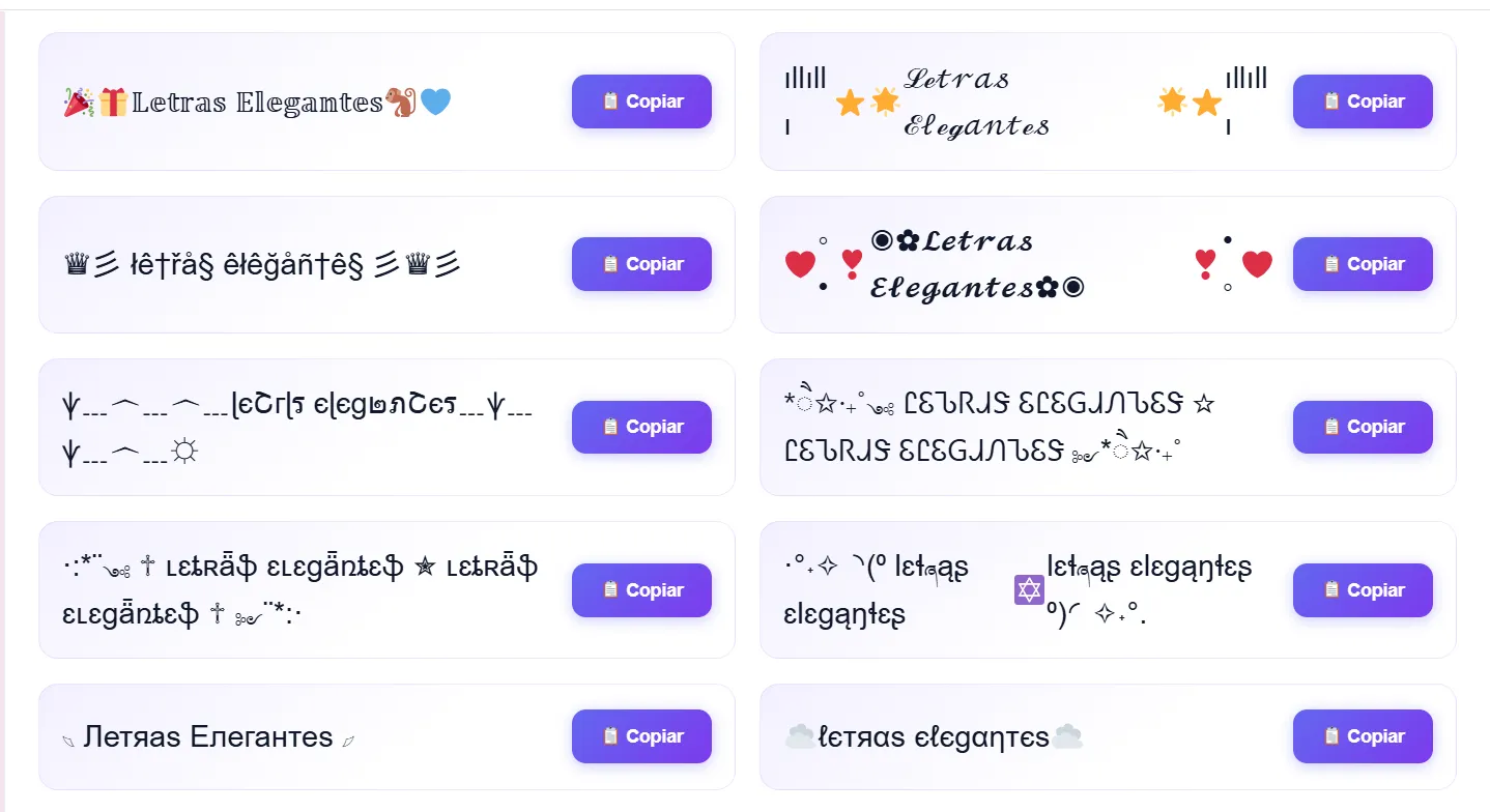 letras elegantes