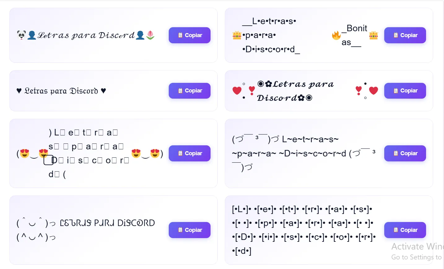 Letras para Discord: Fontes Diferentes para Copiar e Colar 1 Letras para Discord